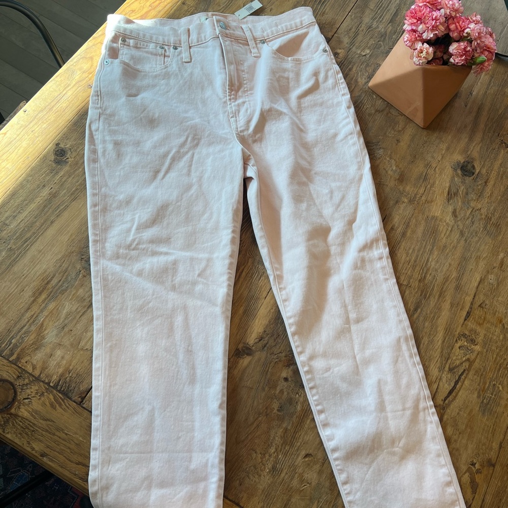 NWT Madewell Pink Straight Leg Jeans — Perfect for Valentine’s Day